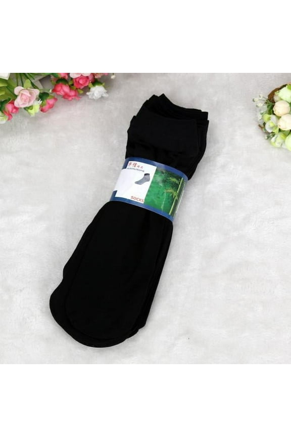 Clearance! Silk Socks Women, Ultra-Thin Elastic Short Fiber Stockings Men 10 Silky Pairs Silk Socks Socks, Invisible Non Slip Ice Silk Socks for Women, Black