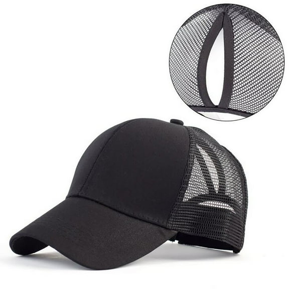 Weikingp Clearance! Sun Hats for Women, Cap Mesh Sun Open Baseball Cap Solid Unisex Outdoor Back Hat Color Baseball Caps, Sun Hats for Men, Sun Hats for Women Uv Protection Black