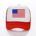 thumbnail image 1 of Weikingp Clearance! Sun Hats for Women, Unisex America Baseball Cap United States Mesh Splice Hat for Men Women Usa Flag Adjustable Hat Size Strapback Breathable Trucker Caps Casual Sun Peak Hat, K, 1 of 5