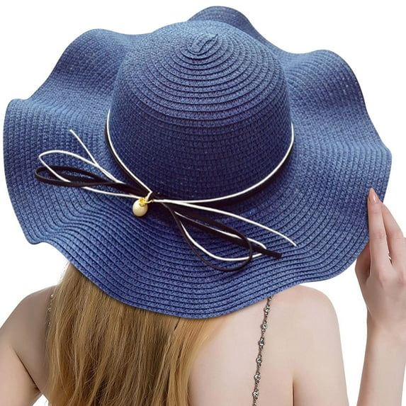 Weikingp Sun Hats for Women, Women Summer Wide Hat Beach Foldable Sun Hats Floppy Roll Up Sun Cap Upf 50+ Caps, Sun Hats for Men, Sun Hats for Women Uv Protection B