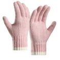 thumbnail image 1 of Weikingp Clearance! Warm Gloves, Winter Teenagers Women Keep Warm Touching Screen Knit Gloves Elastic Cuff Soft Full Finger Gloves Mitten, Knitted Gloves, Heating Gloves Red, 1 of 7