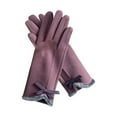 thumbnail image 1 of Weikingp Clearance! Warm Gloves, Women's Winter Warm Cycling Velvet Thickened Cold And Windproof Screen Gloves, Knitted Gloves, Heating Gloves Purple, 1 of 4
