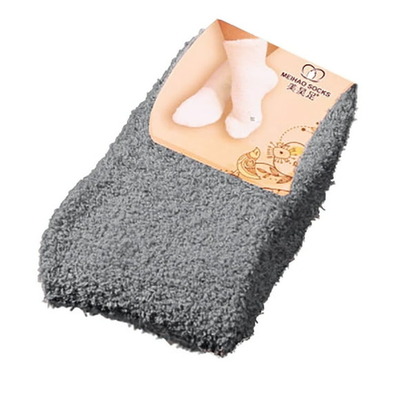 Weikingp Clearance! Warm Socks for Women, Women Color Girls Floor Warm Home Socks Bed Soft Winter Socks, Warm Socks for Men, Comfy Socks Women Fuzzy Warm, Womens Warm Socks Grey