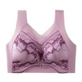 thumbnail image 1 of Weikingp Comfortable Bras For Older Women Bras That Cover Side And Back Fat Minimizer Bras For Women Full Coverage Body And Bra Supportive Comfort Bra Racerback Bras For Women Purple 4XL, 1 of 3