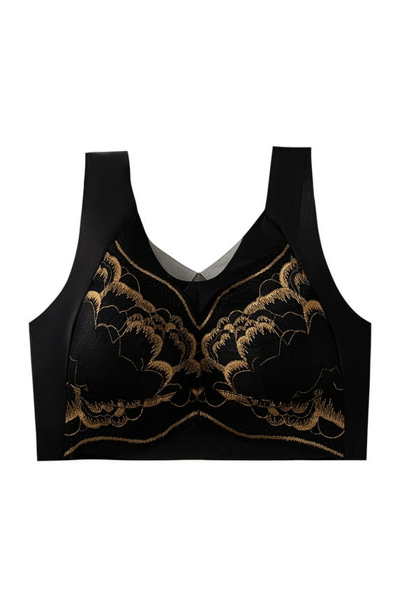 Comfortable Bras For Older Women Bras That Cover Side And Back Fat Minimizer Bras For Women Full Coverage Body And Bra Supportive Comfort Bra Racerback Bras For Women Black 2XL