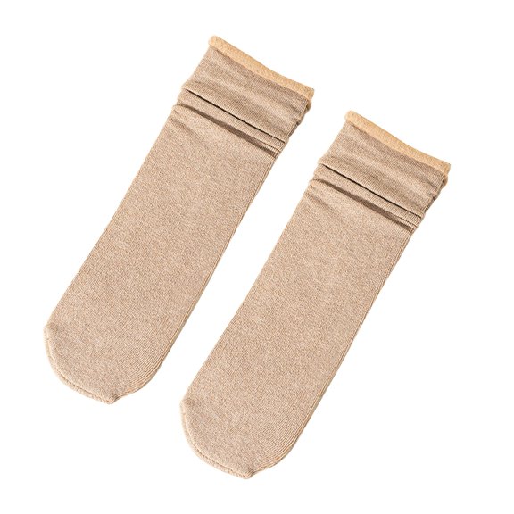 Weikingp Clearance! Warm Socks for Women, Women Winter Solid Thick Warm Socks Cozy Crew Socks, Warm Socks for Men, Comfy Socks Women Fuzzy Warm, Womens Warm Socks Khaki