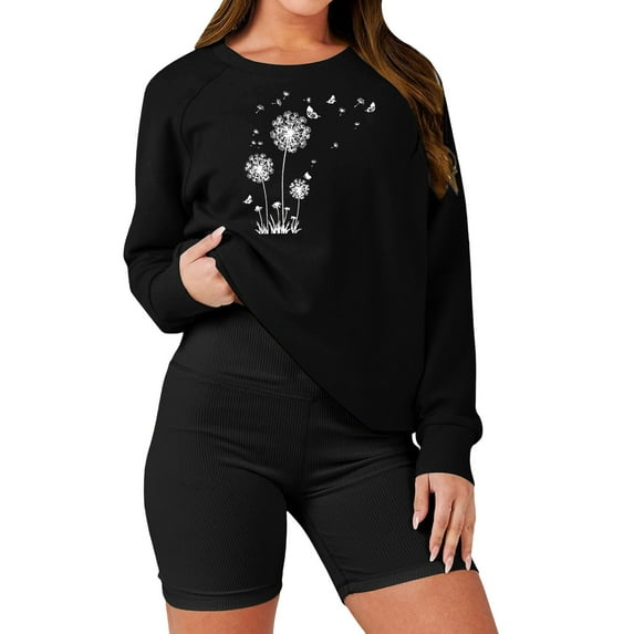 Weikingp Cotton Sweatshirts for Women Women's Sweatshirt Pullover Sweaters for Women Cute Sweatshirts for Women Crewneck Sweatshirt Multi-color 2XL