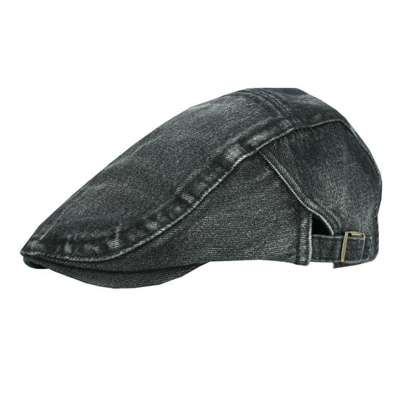 Weikingp Cowboy Hat Men Women Cowboy Hat Simple Peaked Cap Washed Breathable forward Cap Cowgirl Hat Cowboy Hats for Women Cowboy Hat Men (Clearance) Black Polyester