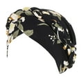 thumbnail image 1 of Weikingp Fascinators Hats for Women Chemo Cancer Head Hat Cap Ethnic Pre-Tied Twisted Braid Hair Cover Wrap Headwear Hats for Men Hats for Women Mens Hats () Black Polyester, 1 of 4