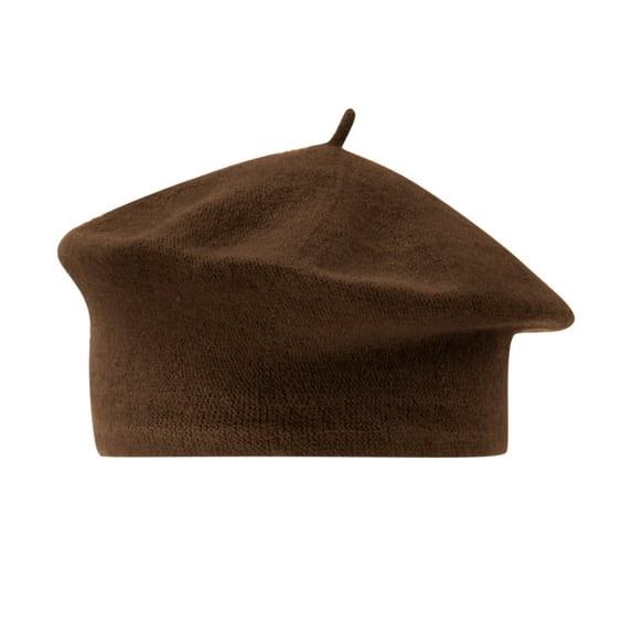 Weikingp Fascinators Hats for Women Ladies Solid Color Imitation Wool Beret Bud Hat Painter Hat Hats for Men Hats for Women Mens Hats () Coffee Knitting Cotton