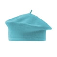 thumbnail image 1 of Weikingp Beret Hats for Women, Ladies Solid Color Imitation Wool Beret Bud Hat Painter Hat, French Beret Hats for Women, Black Beret blue3, 1 of 3