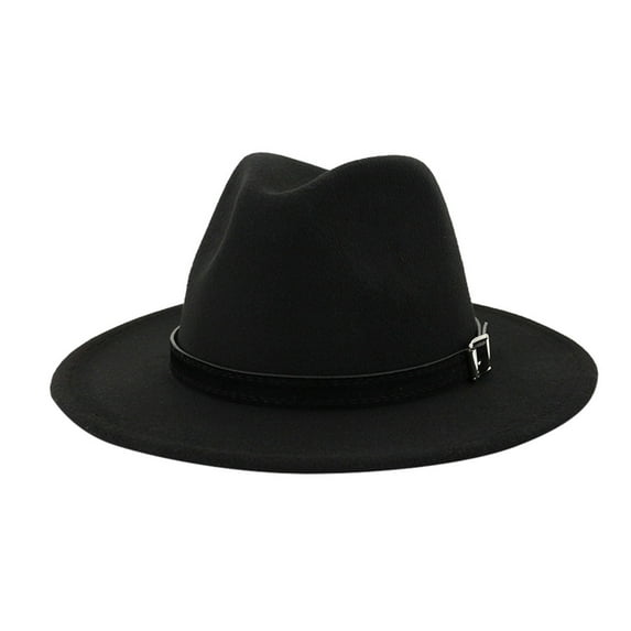 Weikingp Clearance! Hats for Women, with Men Women Outbacks Belt Wide Hat Hats Vintage Buckle Baseball Caps, Black