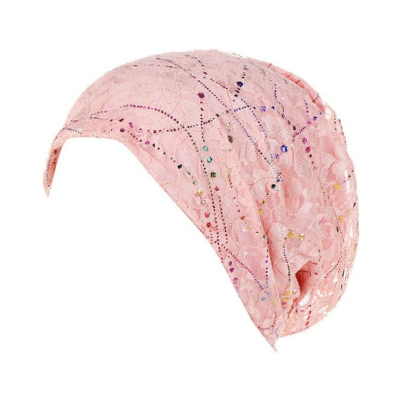 Weikingp Fascinators Hats for Women Women Chemotherapy Cap Muslim Hat Colorful Head Wrap Cap Hats for Men Hats for Women Mens Hats (Clearance) Pink Cotton