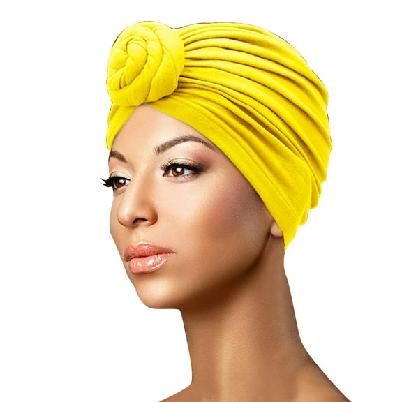 Weikingp Fascinators Hats for Women Womens Large Elastic Solid Comfort Flat Hat Monochrome Fashion Knitted Hat for Women Hats for Men Hats for Women Mens Hats () yellow1 Spandex