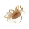 thumbnail image 1 of Weikingp Clearance! Hair Accessories for Women, 2023 Fascinator Hat Flower Feather Mesh Tea Party Hairband for Women, Hair Bows, Hair Ties, Headbands for Women Gold, 1 of 7