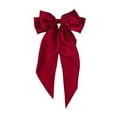 thumbnail image 1 of Weikingp Hair Ties Women Fashion Ribbon Hairclip Vintage Satin Bow Bowknot Hairpin Hair Clip Headbands for Women Bandanas for Women Head Scarf () Wine Polyester, 1 of 2