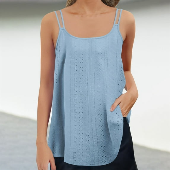 Weikingp Halter Blouses For Women Going Out Tops For Women Cooling Shirts For Women Halter Tops For Women Plus Size Plus Size Halter Top Blue L