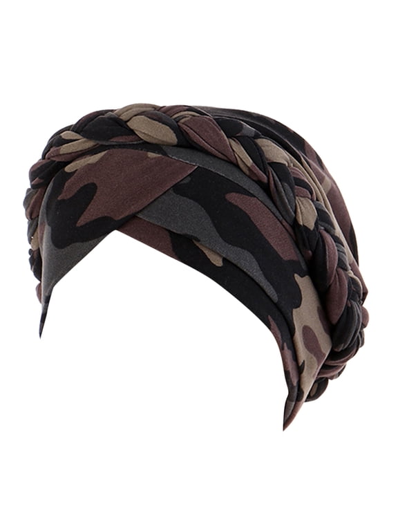 Head Coverings for Women Hijab Undercap Ethnic Hat Headwear Cover Cap Head Pre-Tied Wrap Hair Braid Caps Hair Covers for Women Fashion Brown One Size