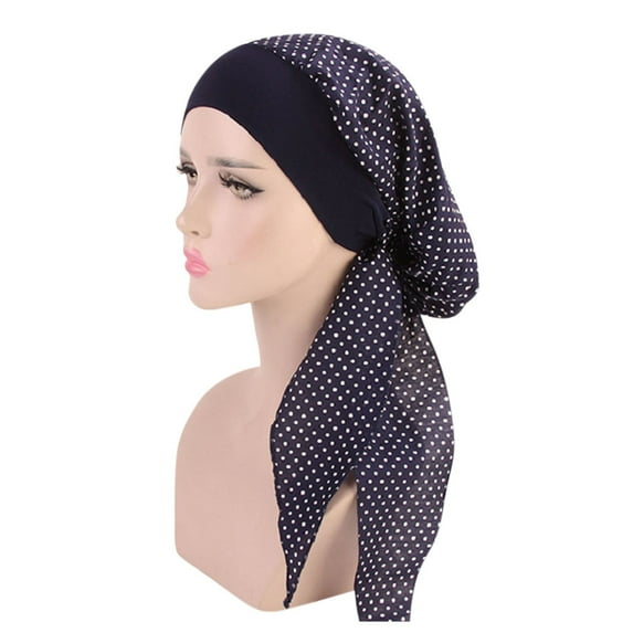 Weikingp Head Coverings for Women Hijab Undercap Print Casual Loose Cap Women's Turban Headwear Baseball Caps Hair Covers for Women Fashion Blue One Size Clearance!