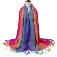 thumbnail image 1 of Weikingp Head Scarf for Women's Hair Long Scarf Women Lady Fashion Folk-Custom Retro Tassel Scarf Wrap Shawl Travel Scarves Neck Scarf for Women Multi-color X Clearance！, 1 of 4