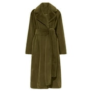 WEIKINGP Jackets for Women,Women Faux Cardigan Coat Oversized Winter Tartan Jacket Woolen Coats Stand Collar Thicken Warm Casual Outerwear Leather Jacket Women Winter Coats for Women