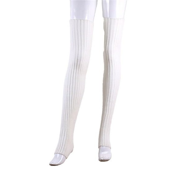 Weikingp Leg Warmers Thigh High Leg Warmers For Women Knee High Leg Warmers Long Leg Warmers Knee Warmers For Women White One Size
