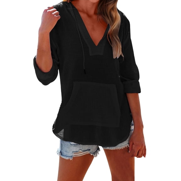 Weikingp Linen Blouses For Women Summer Shirts For Women Gauze Shirts For Women Oversized Dress Shirts For Women Linen Tunic Tops For Women Black M