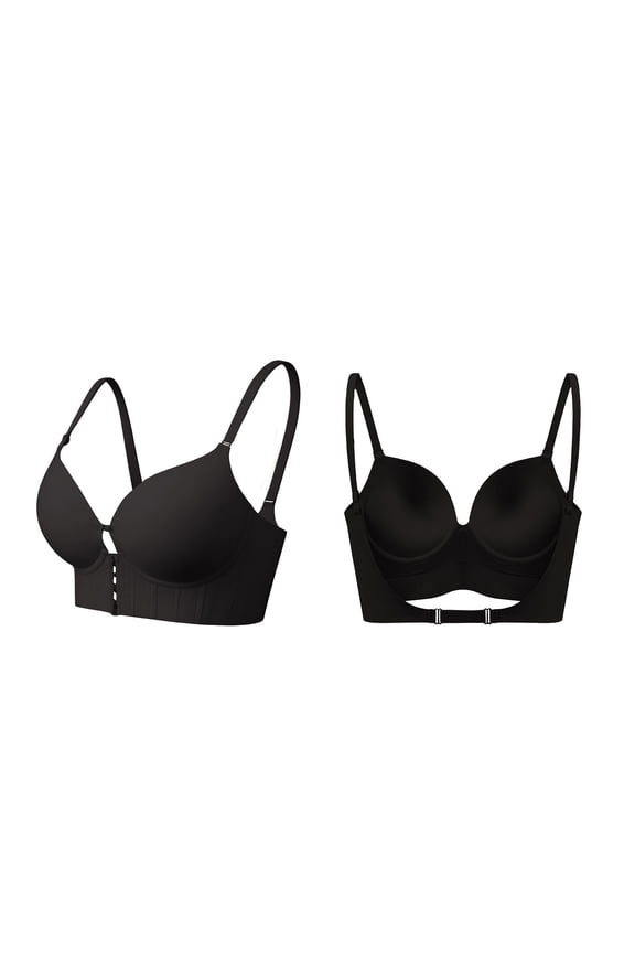 Low Back Bras for Women Backless Bra for Large Breasts Wireless Backless Bra Backless Bra No Show Backless Bra Wireless Seamless Bras Low Back Halter Bra Nude Bralette Convertible Bra Black