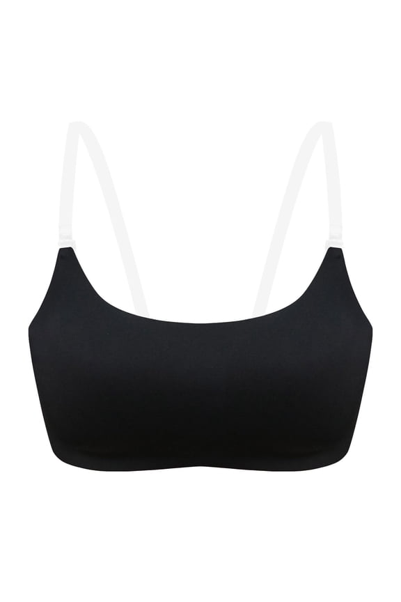 Low Back Bras for Women Skinny Strap Bra Backless Bra Razor Back Bralette Wireless Backless Bra Wireless Seamless Bras Convertible Bra Criss Cross Back Bra Seamless Backless Bra Black