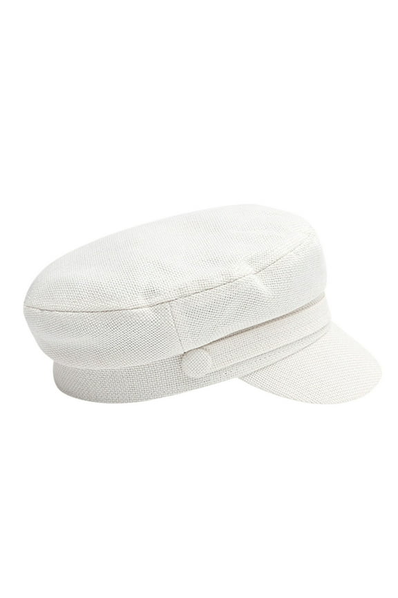 Military Style Hat Flat Top Hat Vintage Women Winter Solid Hat Beret Cap Korean Painter Newsboy Sun Hats for Women White One Size Clearance！