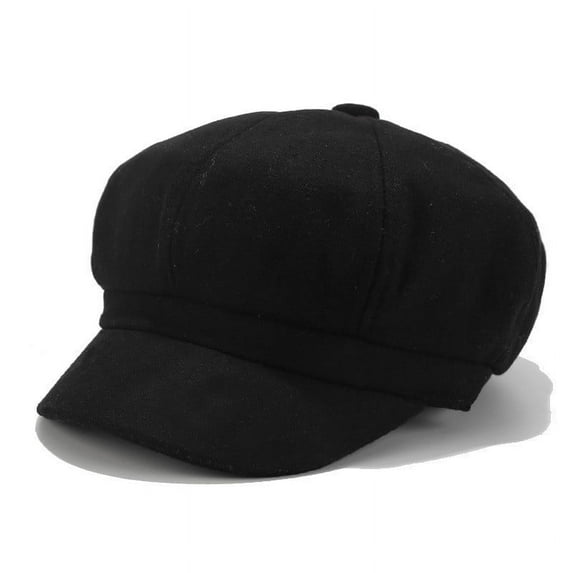 Weikingp Newsboy Cap Beret Hat Solid Hat Painter Beret Winter Newsboy Cap Korean Women Vintage Caps Golf Sun Hats for Women Black One Size Clearance!