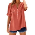 thumbnail image 1 of Weikingp Shirts For Teens Girls Womens Summer Tops Flowy Tank Tops For Women Womens Summer Tops Womens Tops Dressy Casual Orange M, 1 of 6