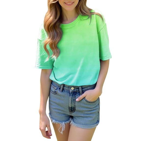 Weikingp Short Sleeve Shirts For Women Tshirts Shirts For Women Womens Shirts Casual Tee Shirts Womens Cute Shirts Blue S