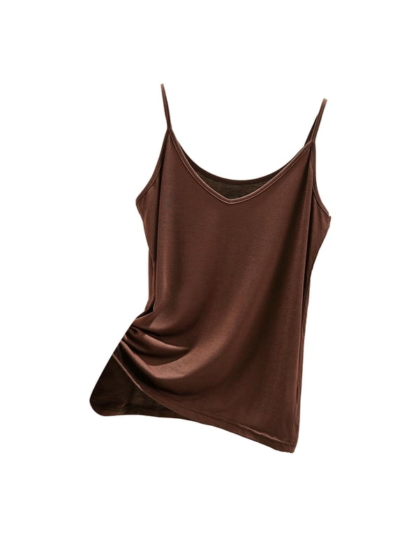Softball Tank Tops For Women Cooling Shirts For Women Thick Strap Tank Tops For Women Baseball Tanks For Women Plus Size Tank Tops For Women Brown XL