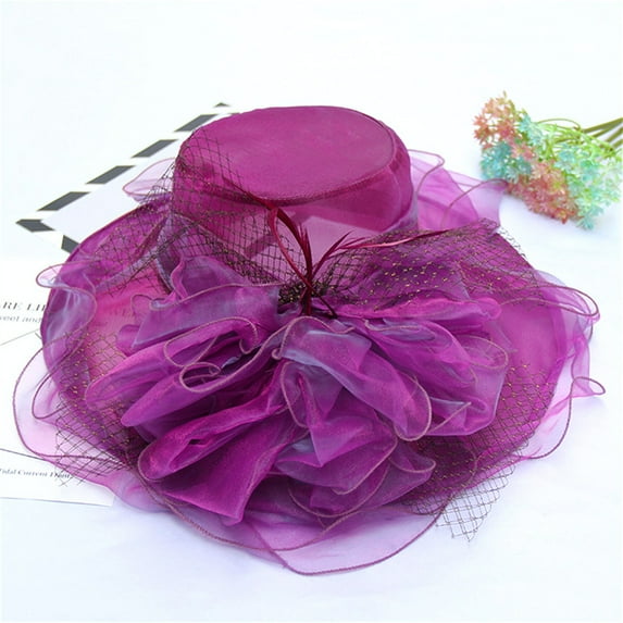 Weikingp Spring Hats for Women Fisherman Cap Women's Church Fascinator Cap Tea Wedding Hat Dress Hats for Women Pink One Size Clearance!