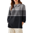 thumbnail image 1 of Weikingp Summer Blouses For Women 2025 Women Summer Tops Women Tops Shirts For Women Short Sleeve Shirts For Women Gray 3XL, 1 of 8