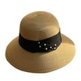 thumbnail image 1 of Weikingp Sun Hat Fisherman Cap Women's Summer Beach Hat Retro Hat Sunshade Hat Top Hat Straw Hats For Women Ladies Summer Hats Sun Visor Brown One Size Clearance！, 1 of 3