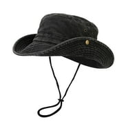 Weikingp Clearance! Bucket Hats for Men, Breathable Wide Brim Boonie Hat Outdoor Mesh Cap for Travel Fishing, Bucket Hats for Woman, Sun Hats for Women, Sun Hats for Men Black