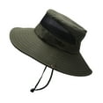 thumbnail image 1 of Weikingp Sun Hats for Men Mens Outdoor Sun Protection Mesh Breathable Fisherman Cap Foldable Bucket Hat Sun Hat Baseball Cap Bucket Hats for Men (Clearance) Army Green Polyester, 1 of 6