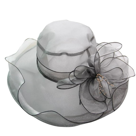 Weikingp Clearance! Sun Hats for Women, Women's Vintage Floral Mesh Sun Hat Beach Sun Hat with Sun, Sun Hats for Men, Sun Hats for Women Uv Protection Grey