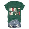 thumbnail image 1 of Weikingp T Shirts For Women Clearance,Christmas Shirts For Women Merry And Christmas Shirt Xmas Tree Graphic Holiday T Shirt Tops Crew Neck Womens Tops Blue M, 1 of 3