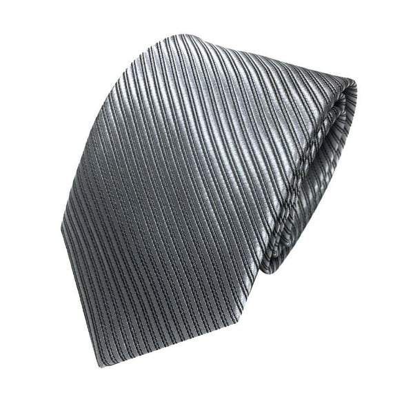 Weikingp Ties for Men Mens Classic Jacquard Woven Striped Necktie Men'S Tie Party Wedding Tie Black Tie Mens Ties (Clearance) Grey Polyester