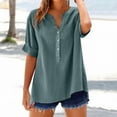 thumbnail image 1 of Weikingp Tops For Women Trendy Short Sleeve Shirts For Women Going Out Tops For Women Summer Shirts For Women Womens Basic Tee Shirts Green 2XL, 1 of 9