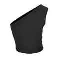 thumbnail image 1 of Weikingp Tube Tops For Women One Shoulder Tops For Women Cute Summer Tops Going Out Tops For Women Summer Tops For Women Black L Clearance！, 1 of 6