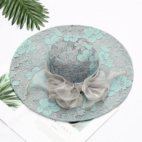 Weikingp Visor Hats for Women Fisherman Cap Fascinator Tea Hat Women's Wedding Bridal Caps Boonie Hats for Women Blue One Size Clearance!