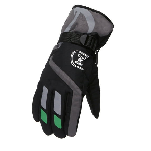 Weikingp Warm Gloves Adult Gloves Warm Ski Gloves Winter Windproof And Waterproof Gloves (Clearance) Black PU