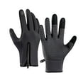 thumbnail image 1 of Weikingp Warm Gloves Extra Large Winter Gloves for Men Touchscreen Thermal Gloves Zipper Adjustable Snow Gloves Full Anti Slip Outdoor Gloves Women Winter Gloves Windproof Cold Weather (), 1 of 3