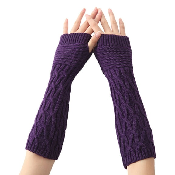 Weikingp Warm Gloves Winter Gloves for Women Warm Glove Windproof Elastic Texting Black Gloves Thermal Gloves (Clearance) Purple Acrylic