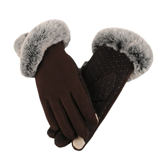 Weikingp Warm Gloves Women Winter Touchscreen Gloves for Cold Weather, Chenille Warm Cable Knit Elastic Cuff Texting Thermal Gloves for Driving () Black Polyester