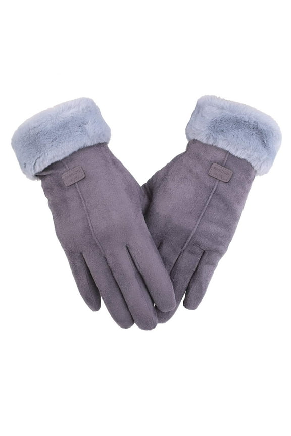 Warm Gloves Women Winter Touchscreen Gloves for Cold Weather, Chenille Warm Cable Knit Elastic Cuff Texting Thermal Gloves for Driving (Clearance) Grey Polyester